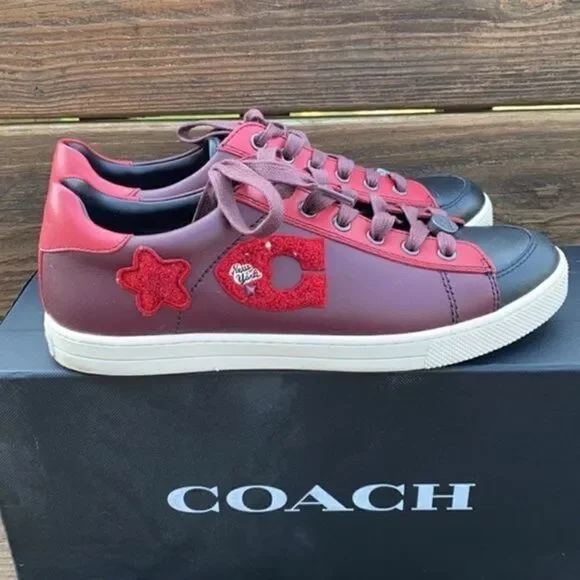 Coach Leather Sneakers Sz 8.5 - Picture 2 of 8